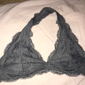 Grey halter bralette